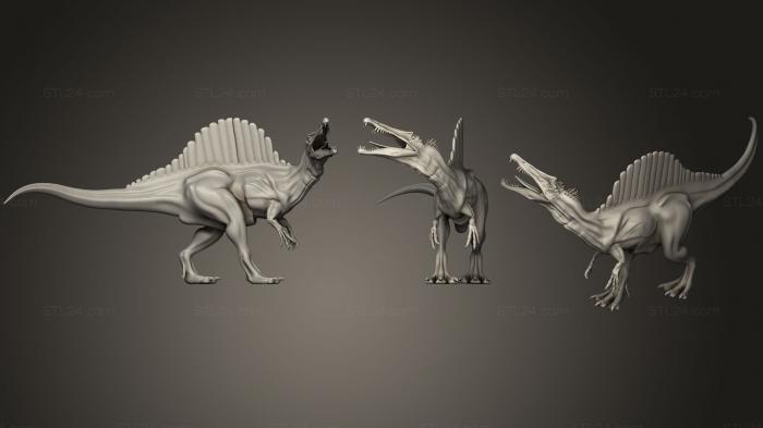 Статуэтки грифоны и драконы (Спинозавр 2, STKG_0112) 3D модель для ЧПУ станка